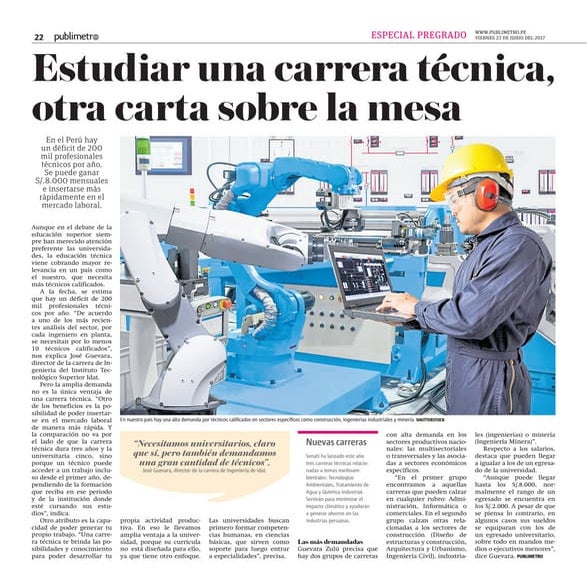 Estudiar una carrera técnica, otra carta sobre la mesa