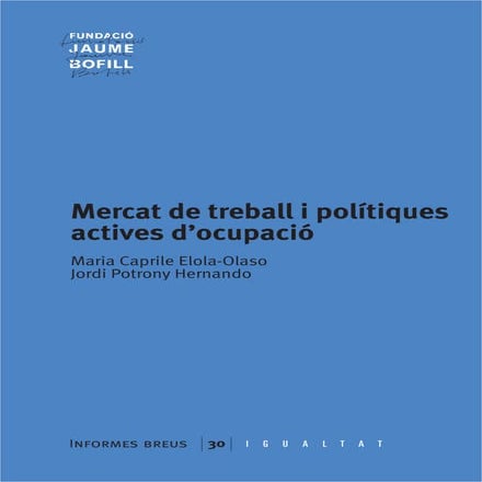 Mercat de treball i polítiques actives d'ocupació