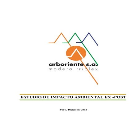 Estudio de-impacto-ambiental de planta de procesos demadra