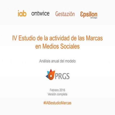 Estudio de la Actividad de las marcas en Medios Sociales