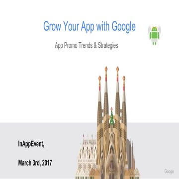 Estudio34 InAppEvent - How to Reach Your App Promotion KPIs with Google