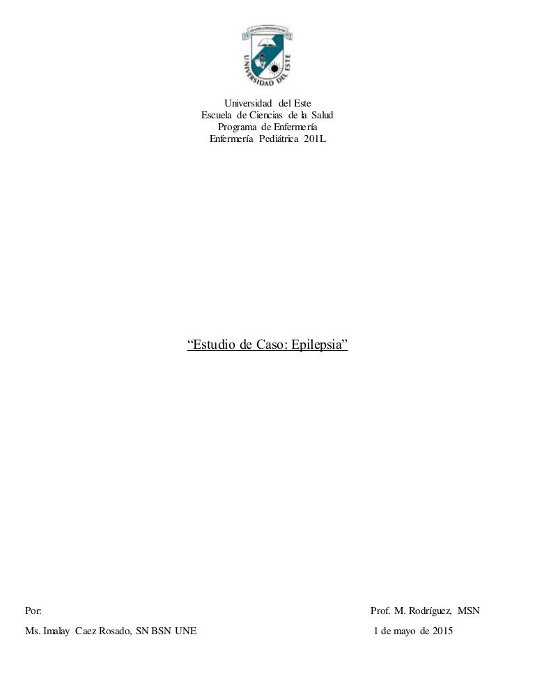 Estudio de caso epilepsia pediatria