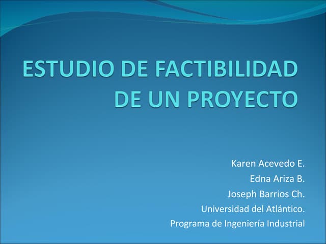 Estudio de prefactibilidad pdf