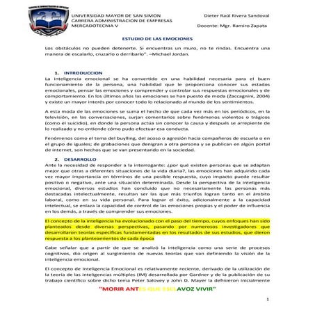 Estudio de las emociones