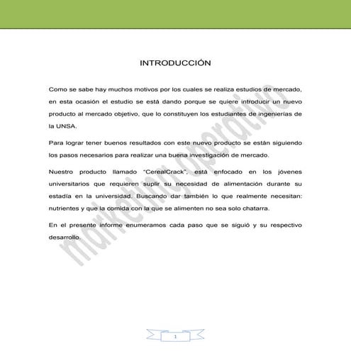 Estudio de mercado galletas de quinua