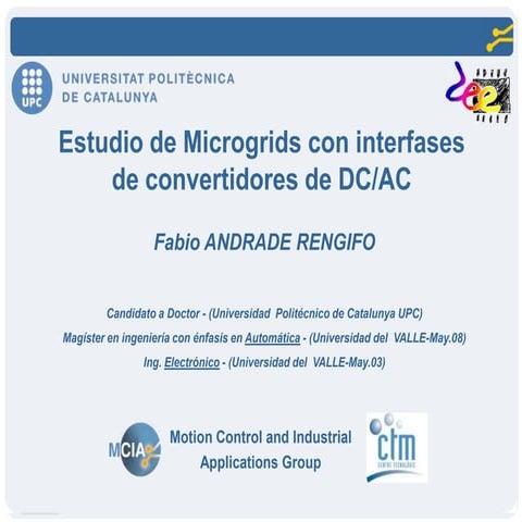Estudio de microgrids con interfases de convertidores de dc ac