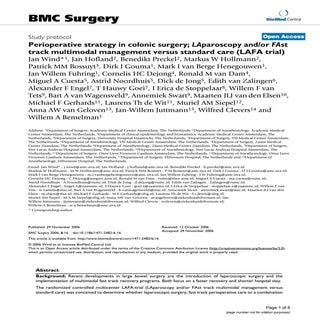 Perioperative strategy in colonic s...