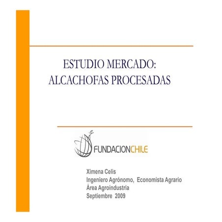 Estudio mercado alcachofas procesadas