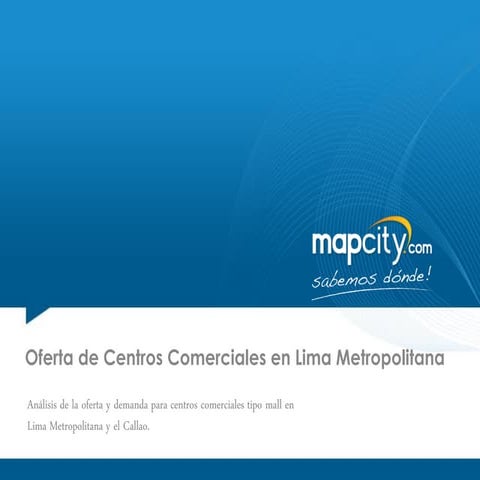Estudio oferta de centros comerciales en lima metropolitana