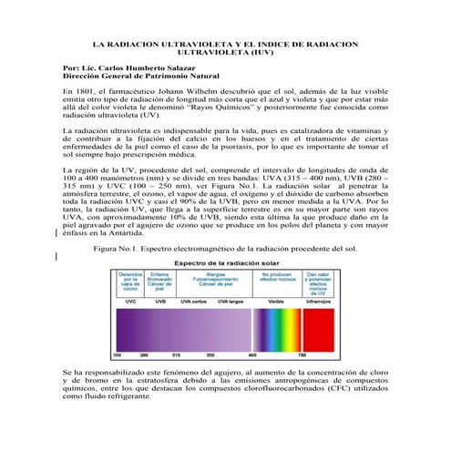 Estudio radiacion ultravioleta