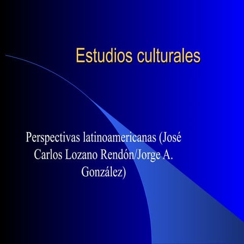 Estudios culturales