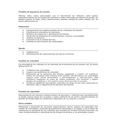 Estudios de ingeniería de tránsito