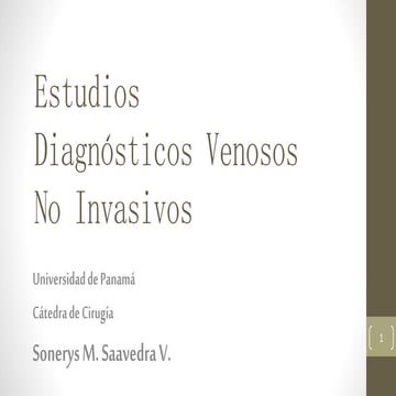 Estudios diagnósticos venosos no invasivos
