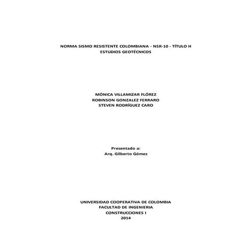 Estudios geotécnicos