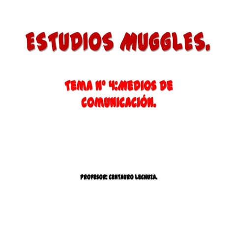 Estudios muggles | PPTX