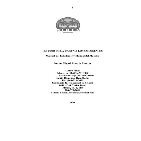 Estudio sobre colosenses