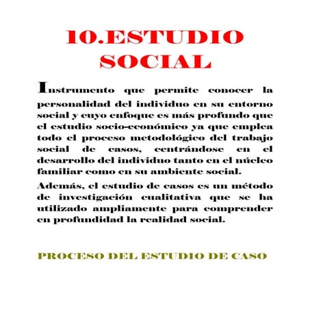 Estudio social (trabajo social) 
