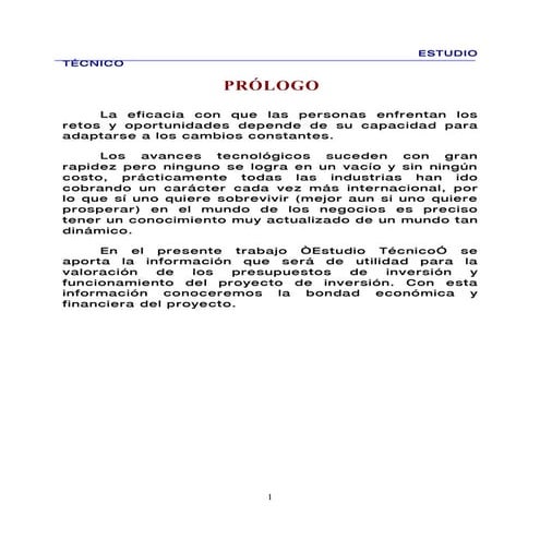 Estudio tecnico