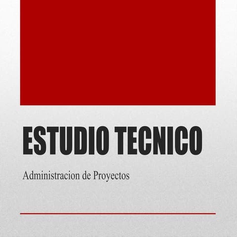 Estudio tecnico