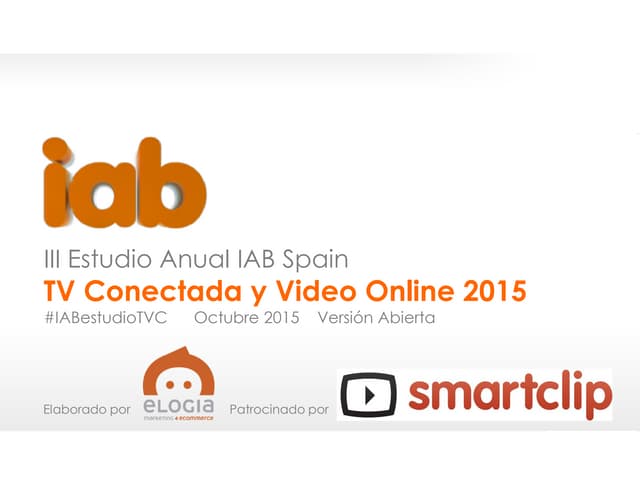 Estudio Anual de Televisión Conectada y Vídeo Online