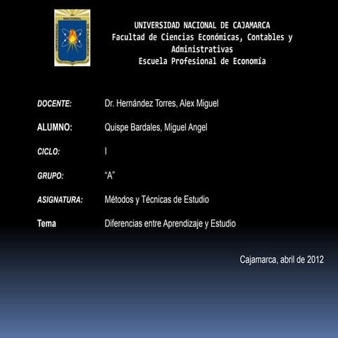 Estudio y aprendisaje difrencias