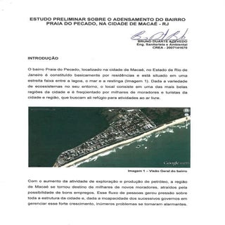 Estudo adensamento praia do pecado