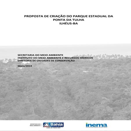 Estudo de Criação do Parque Estadual da Ponta da Tulha