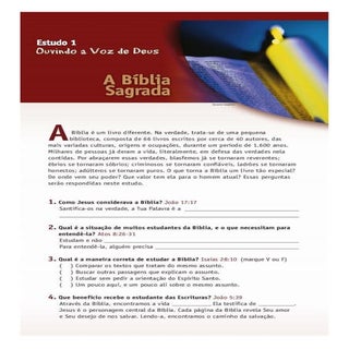 Estudo Bíblico Ouvindo a voz de Deu...