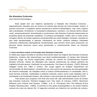 Estudos culturais ana carolina esco...