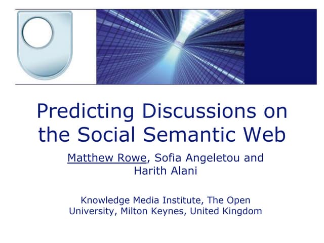Predicting Discussions on the Social Semantic Web