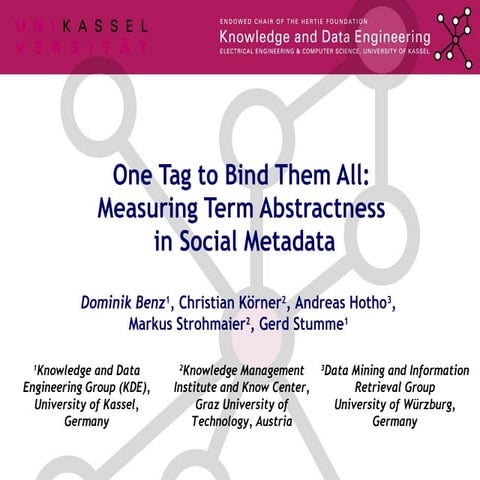 One Tag to bind them all: Measuring Term abstractness in Social Metadata