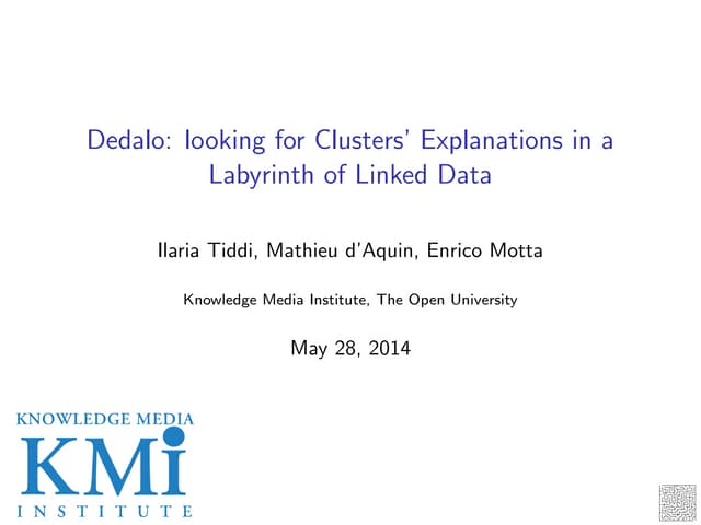 Dedalo, looking for Cluster Explanations in a labyrinth of Linked Data
