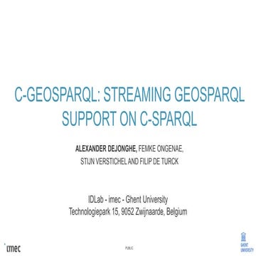 C-GeoSPARQL: Streaming geospatial support on C-SPARQL
