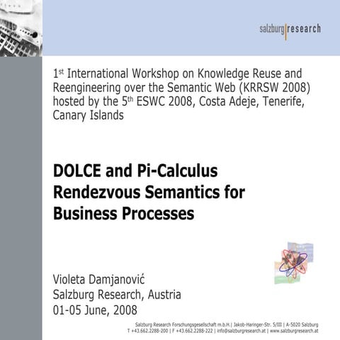 DOLCE and Pi-Calculus Rendezvous Semantics for Business Processes