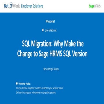  SQL Migration: Why Make the Change to Sage HRMS SQL Version