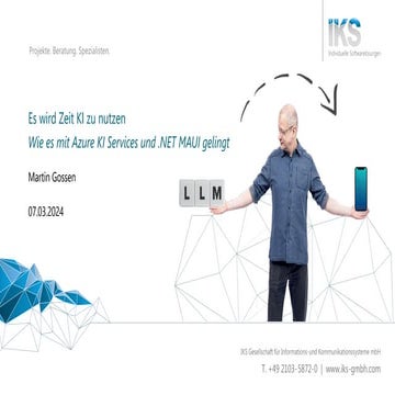 Es wird Zeit KI zu nutzen - Wie es mit Azure KI Services und .NET MAUI gelingt