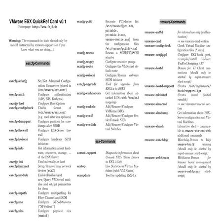 Esx.sc.quickref
