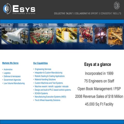 Esys Capabilities 2009 English