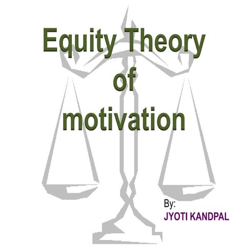 equity theory of motivation