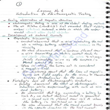 ASNT Electromagnetic Testing (ET) Level III Notes-Dr. Samir Saad (Handwriting)