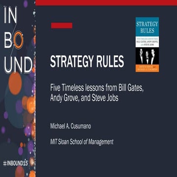 Michael Cusumano - Strategy Rules