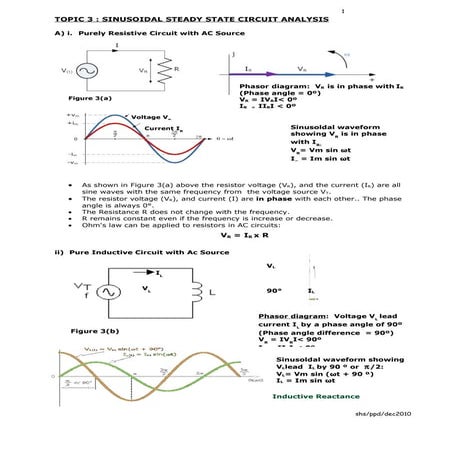Et201 chapter3 sinusoidal steady state circuit analysis