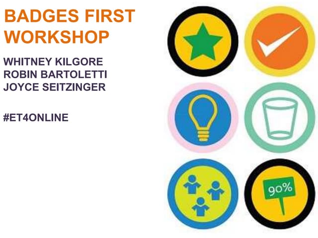 #et4online Badges First workshop