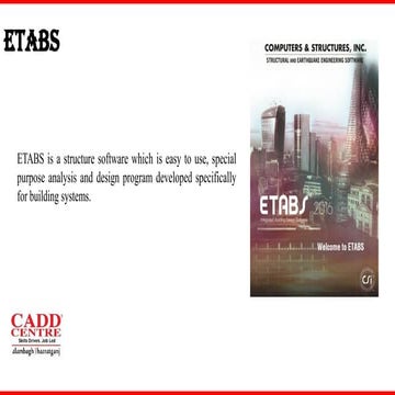 Etabs course AutoCAD Training in Lucknow PPT