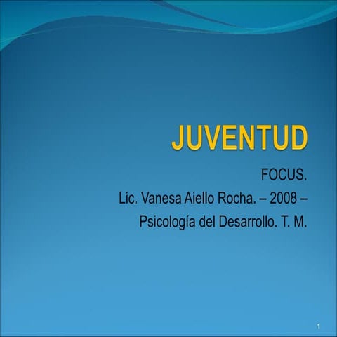 Etapas de la juventud | PPTX