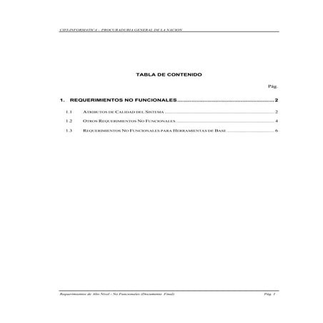 Requisitos no funcionales