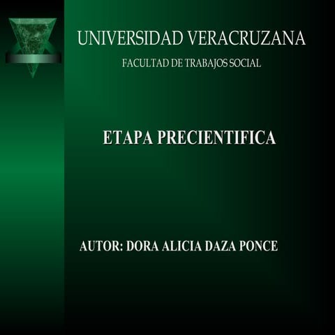 Etapa Precientifica II