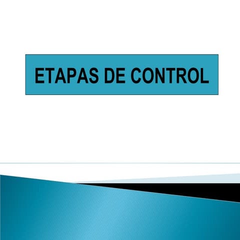 Etapas de control