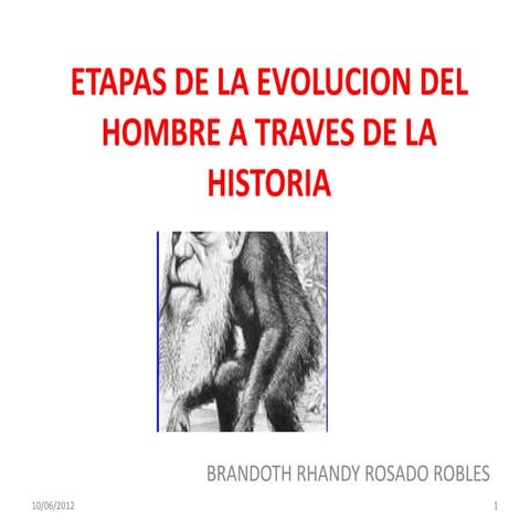 Etapas de la evolucion del hombre a traves | PPTX