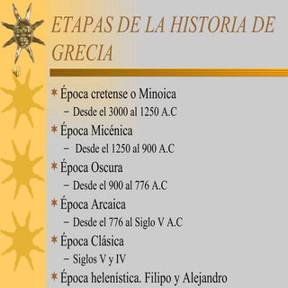 Etapas de la historia de grecia